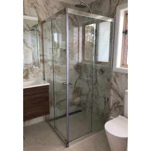 Australia Custom made Semi-Frameless Corner Sliding Shower Screen (1000-1100) * (1000-1100) *1950